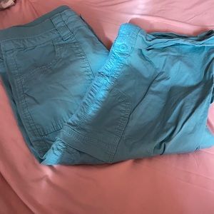 Teal cargo pants
